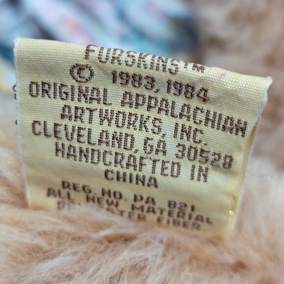 Xavier Roberts Teddy Bear 1983 1984 Furskins Plush 22” Cabbage Patch - Picture 7 of 14